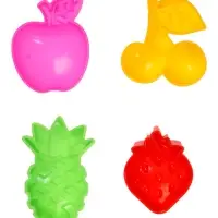 Набор 4 формочки Фрукты-ягоды (вишня, яблоко, ананас, клубника)