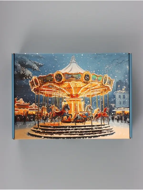 Коробка подарочная, самосборная &laquo;Карусель&raquo;,30.7&times;22&times;9.5 см
