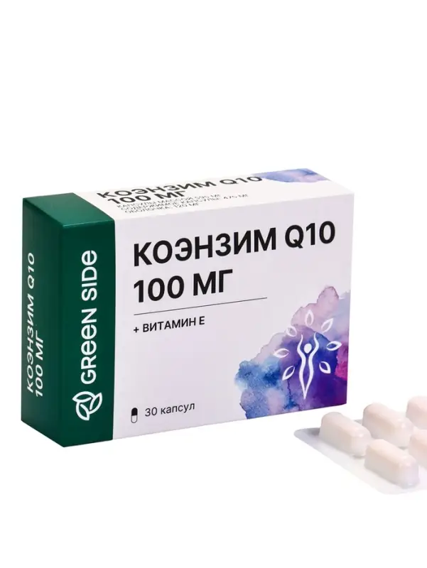 Коэнзим Укрепление сердечных мышц Q10 100 мг, 30 капсул, 475 мг