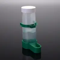 Поилка-кормушка для птиц с крышкой, 150 мл, 4&times;13 см, зелёная