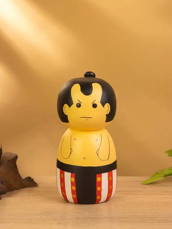 Деревянная кукла кокеши "Сумо" 7х7,5х15 см