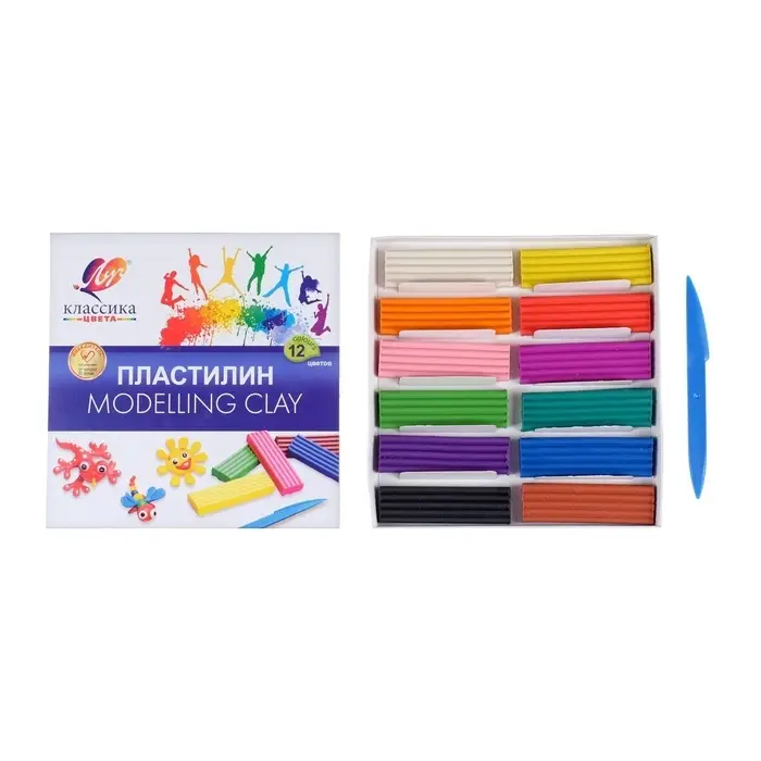 Пластилин &laquo;Луч. Классика цвета&raquo;, 12 цветов, 240 г
