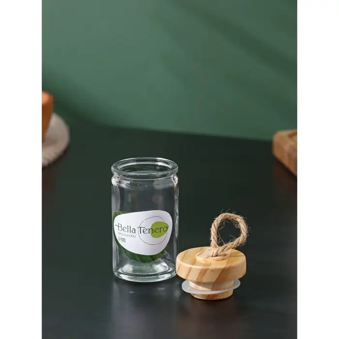 Банка стеклянная для хранения сыпучих продуктов BellaTenero «Эко», 60 мл, 4,4×8,5 см, с бамбуковой крышкой Банка стеклянная для хранения сыпучих продуктов BellaTenero «Эко», 60 мл, 4,4×8,5 см, с бамбуковой крышкой