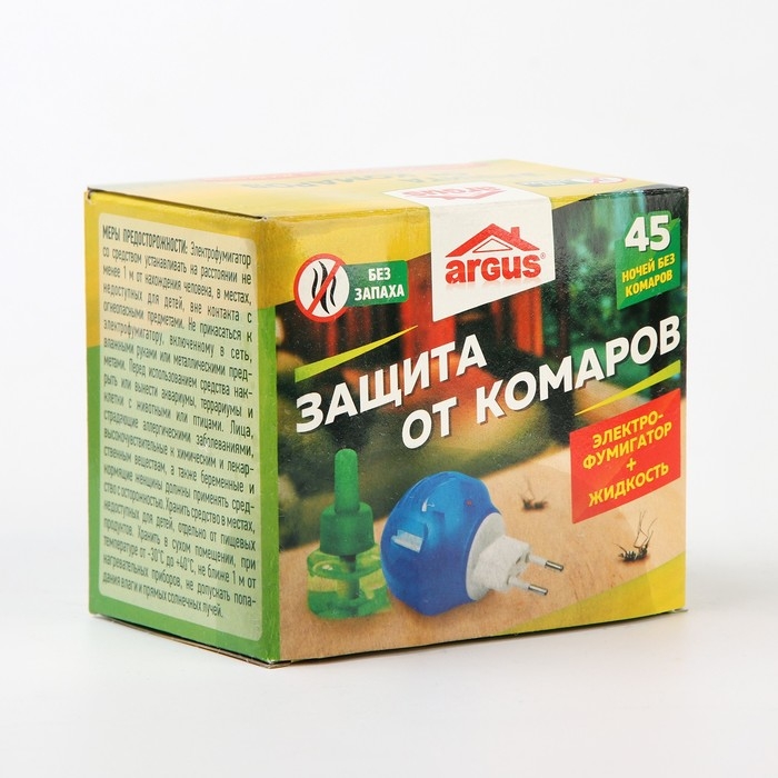 Комплект от комаров  Комплект от комаров "Argus", без запаха, фумигатор+жидкость, 30 мл