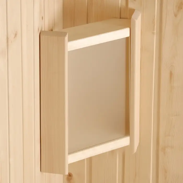 Абажур для бани и сауны, дерево, с настенный, угловой, со вставкой из белого стекла, &laquo;Добропаровъ&raquo;