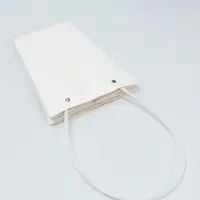 Сумка для цветов белая влагостойкая, 17&times;17 - 11.5&times;11.5 - 20 см