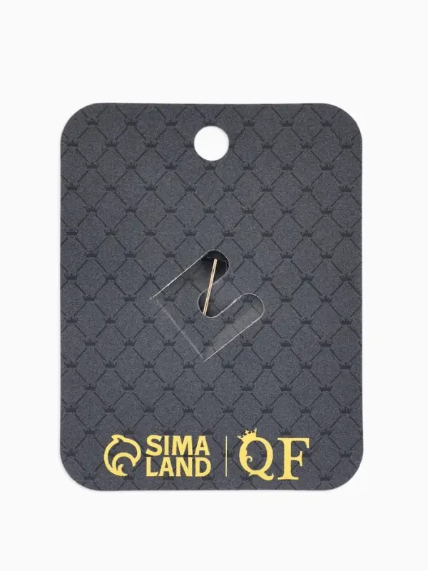 Брошь &laquo;Кошка грация&raquo;, в короне, матовая, чёрная в золоте