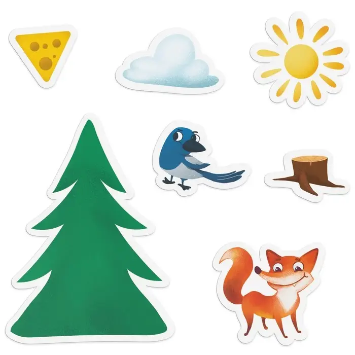 Магнитная игра «Ворона и Лисица», детский театр, 7 магнитов, 3+ Магнитная игра «Ворона и Лисица», детский театр, 7 магнитов, 3+