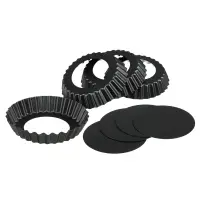 VETTA Набор форм для выпечки 4 шт "Тарталетка" 10,5х2см, угл.сталь, антипригарное покрытие