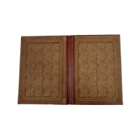 Папка адресная КВИНЕЛЬ, коричневый, тиснение, А4