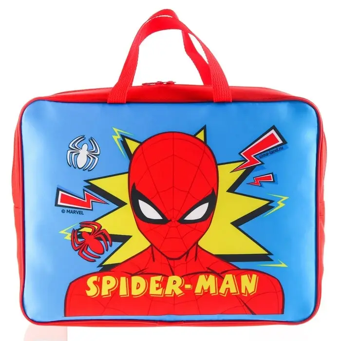 Папка с ручками текстильная А4, 350х270х100 мм, Человек-паук