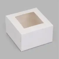 Коробка самосборная, 10.2&times;10.2&times;5.9 см, белая
