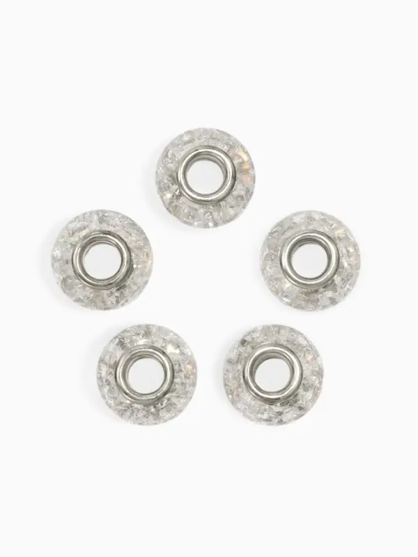 Шарм бусина &laquo;Сахарный кварц&raquo;, белая в серебре