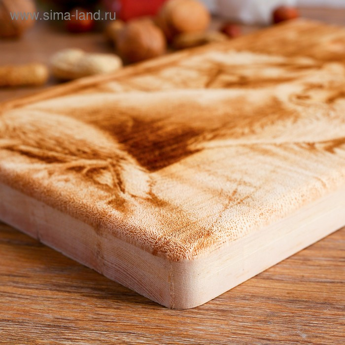 Доска из массива кедра «Лиса», прямоугольная, 18 × 28 см Доска из массива кедра «Лиса», прямоугольная, 18 × 28 см