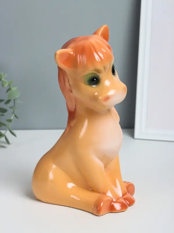 Копилка "Лошадка веселая" высота 27 см, коричневый