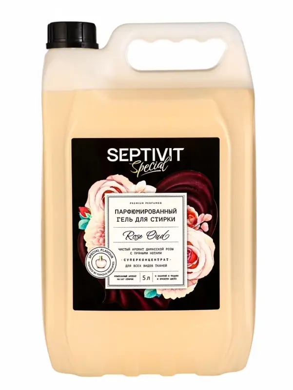 Гель для стирки Septivit Special  Гель для стирки Septivit Special "Rose Oud", 5л