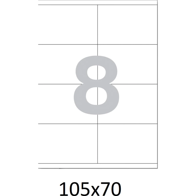 Этикетки самоклеящиеся  105х70мм/8 шт. на листе А4  100листов