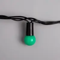 Гирлянда &laquo;Нить&raquo; 20 м с насадками &laquo;Шарики 1.5 см&raquo;, IP44, тёмная нить, 200 LED, свечение зелёное, 8 режимов, 220 В