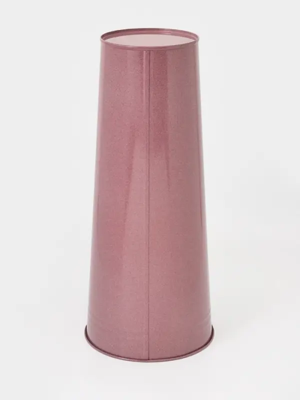 Вазон без ручек, 11 л, h=50 см, нержавеющая сталь, розовый