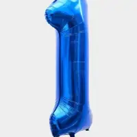 Воздушный шар фольгированный 40" &laquo;Цифра 1&raquo;, темно-синий
