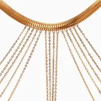 Бодичейн на тело, цепочки, 55 см, цвет золото