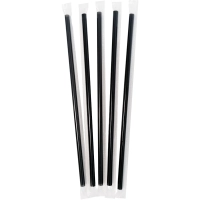 Трубочки для коктейля  210мм d7мм черн прямые в инд уп, 500шт/уп(112297)
