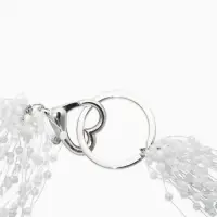 Чокер &laquo;Богема&raquo; с жемчугом на леске, воздушное, бусина№3, L=43 см, цвет белый