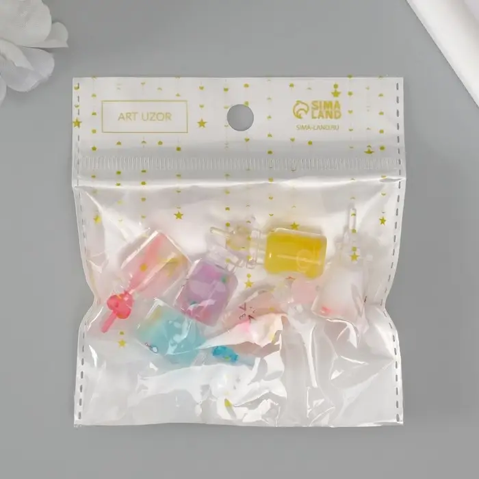 Подвеска для творчества акрил "Коктейль. Эмоции" светится в темноте МИКС 3,5х1,5х1,5 см