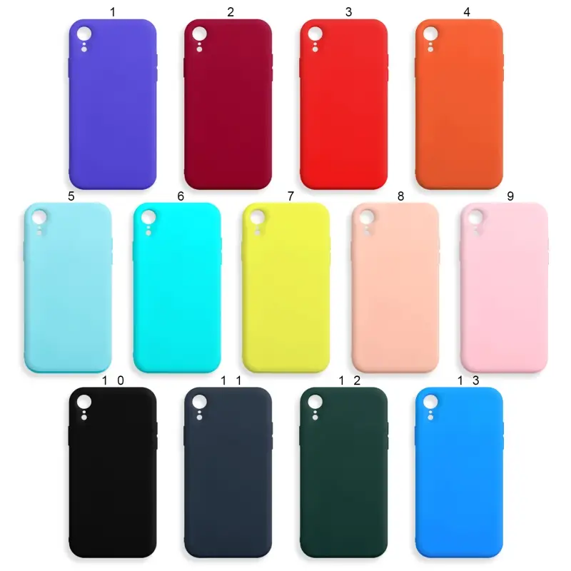 Чехол iPh XR Silicone WS (без лого, в прозрачном пакете)