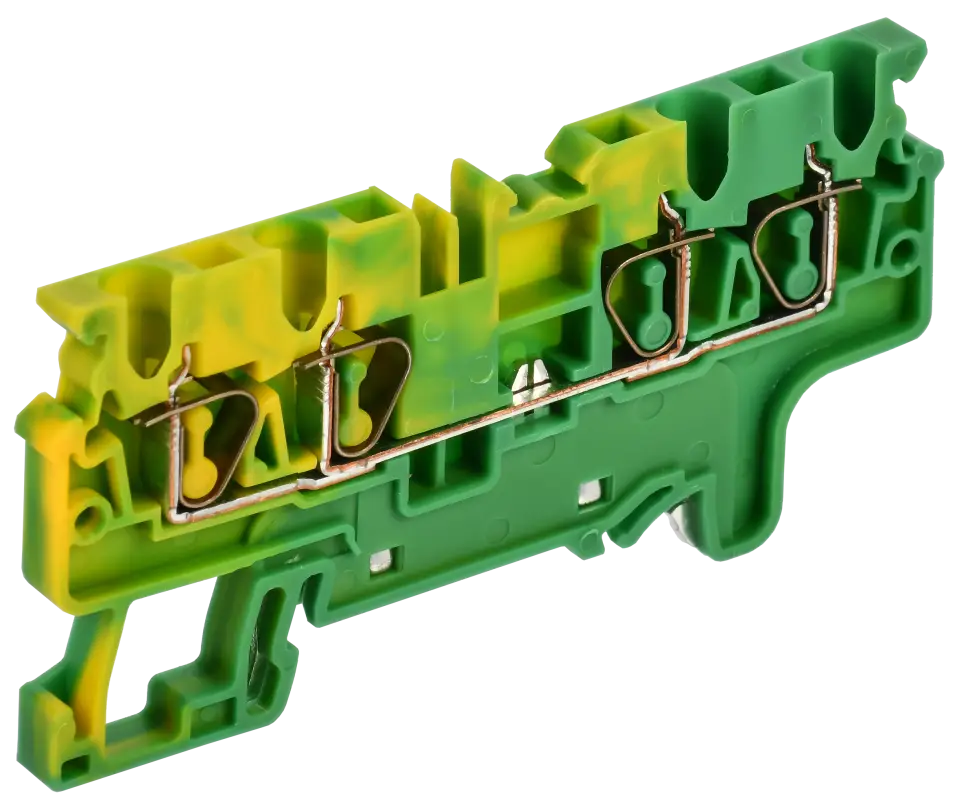 ARMAFIX Клемма пружинная CX2.5-4 PE 2,5мм2 четырехконтактная заземляющая IEK