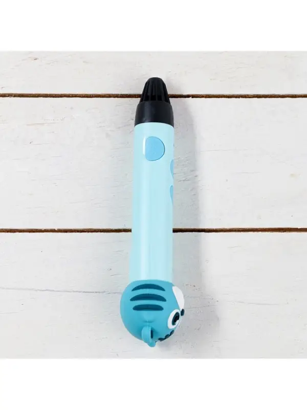 3D ручка Тигрёнок, работа с пластиком PLA, USB кабель питания, голубая