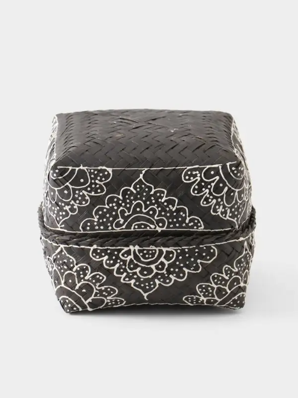 Корзинка плетёная &laquo;Бонтанг&raquo;, 16&times;16&times;12 см, бамбук, тёмная