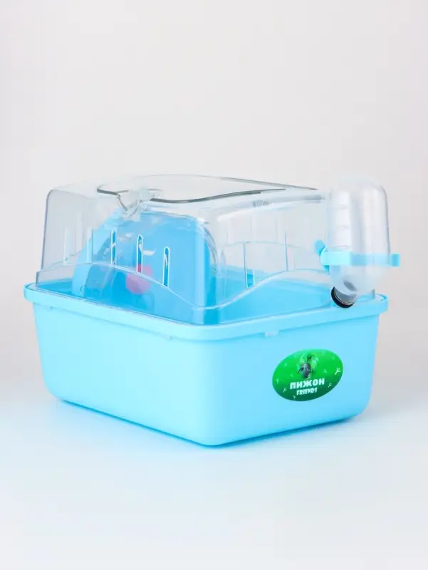 Клетка-переноска для грызунов, 23 х 17 х 16 см, бирюзовая