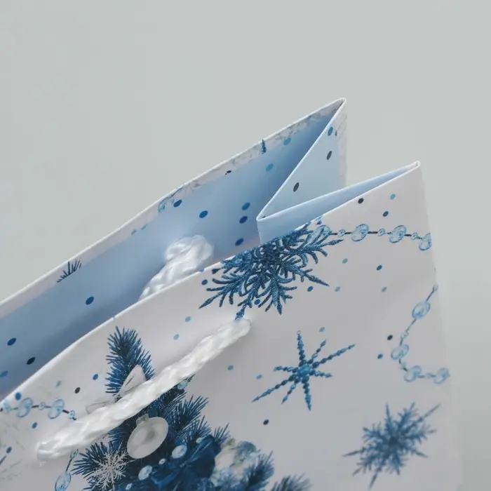 Пакет подарочный новогодний ламинированный «Серебро», S 12 х 15 х 5.5 см Пакет подарочный новогодний ламинированный «Серебро», S 12 х 15 х 5.5 см