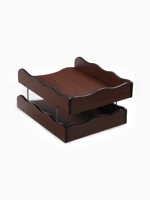 Органайзер 2 секции, для бумаг, Венге, 25&times;35&times;16 см