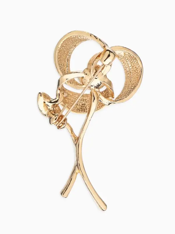 Брошь &laquo;Цветок&raquo; тринити, жемчуг, цвет белый в золоте