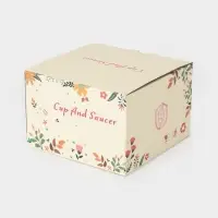 Чайная пара "Зайка в цветах"  блюдце 14х2 см, чашка 12х9х6,5 см