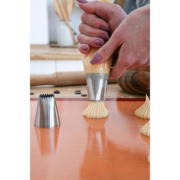 Коврик для выпечки армированный Доляна, силикон, 60×40 см, бежевый