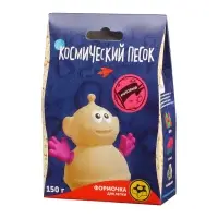 Игрушки в наборе ТМ "Космический песок" розовый + формочка 150 г. Пакет.