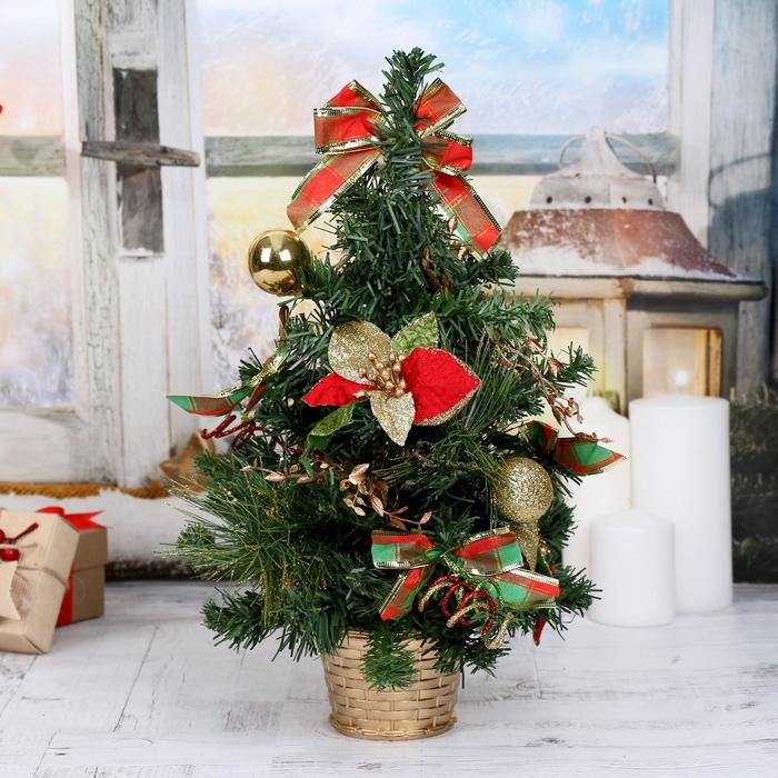 Ёлка декор Ёлка декор "Новогодние листочки" 40 см