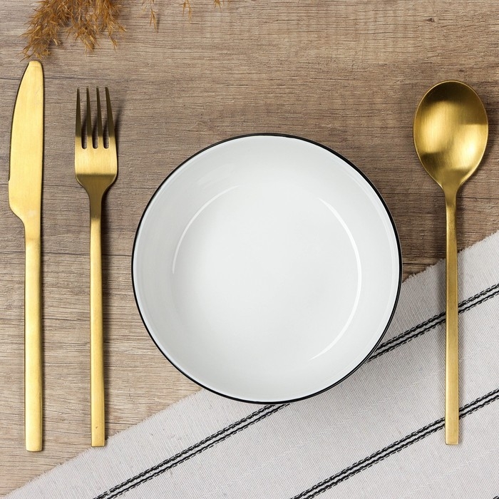 Глубокая тарелка керамическая «С любовью», 14.5 х 6.4 см, 600 мл, цвет белый Глубокая тарелка керамическая «С любовью», 14.5 х 6.4 см, 600 мл, цвет белый