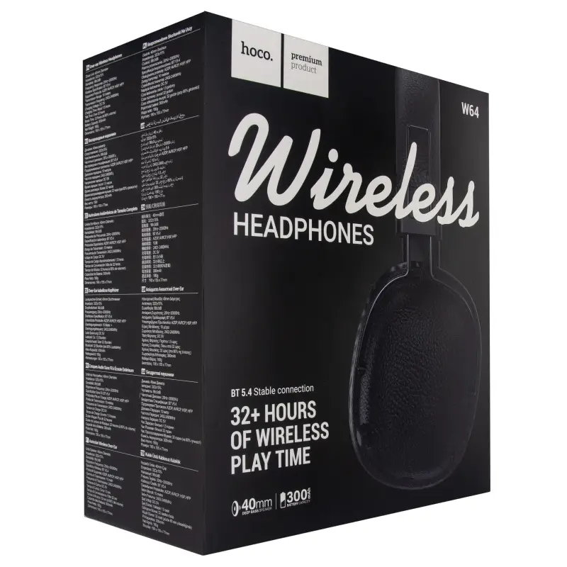Наушники Wireless Headphones W64 HOCO черные