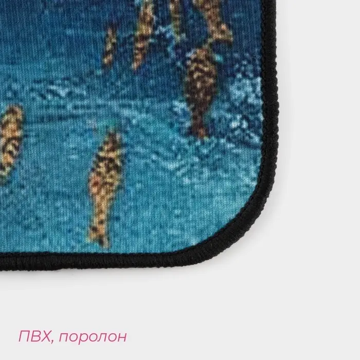 Коврики для ванной и туалета Доляна &laquo;Рыбки&raquo;, 3 шт., 50&times;80 см, 50&times;40 см, 40&times;43 см