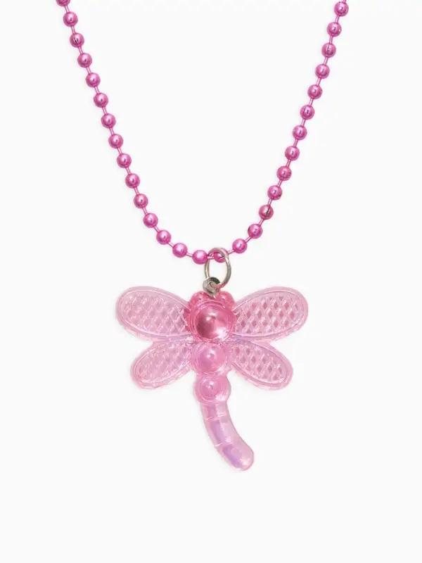 Набор детских украшений &laquo;Выбражулька. Стрекоза&raquo;, 2 предмета: кулон, пусеты, розовый