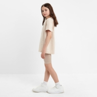 Велосипедки детские MINAKU: Casual Collection KIDS цвет грязно-розовый, рост 140