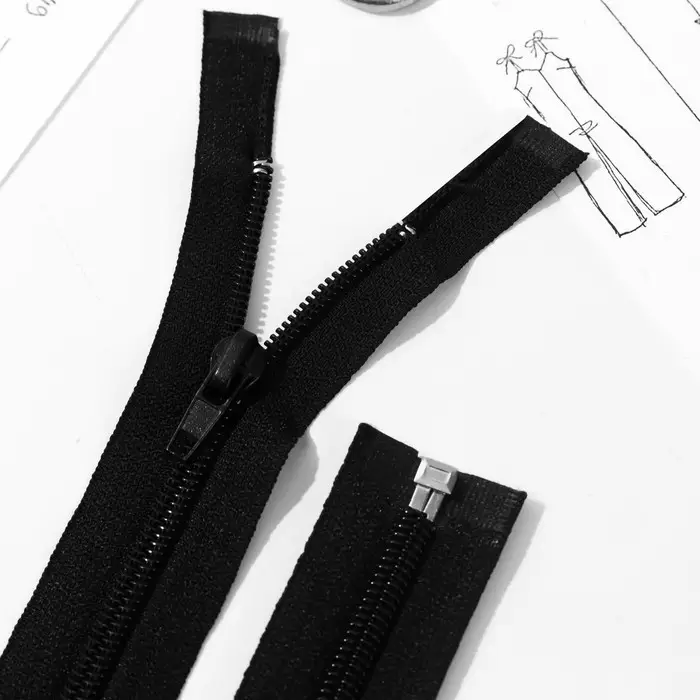 Молния «Спираль», №5, разъёмная, замок автомат, 60 см, чёрная