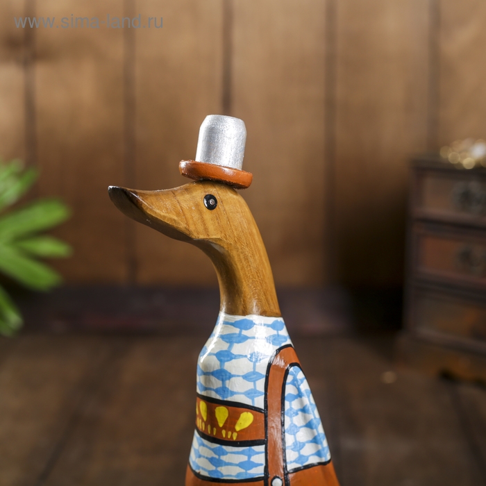 Сувенир Сувенир "Утка с подтяжками" дерево 13х9х27 см