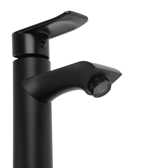 Смеситель для раковины ZEIN Z3720, однорычажный, длина излива 12 см, высокий, пластик,черный Смеситель для раковины ZEIN Z3720, однорычажный, длина излива 12 см, высокий, пластик,черный