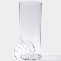 Ваза пластик настольная с крышкой "Альваро" 25х10 см, прозрачный