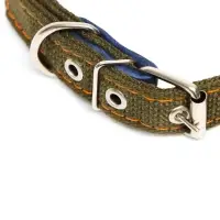 Ошейник брезентовый двухслойный, 50&times;2 см, ОШ 25-35 см, хаки